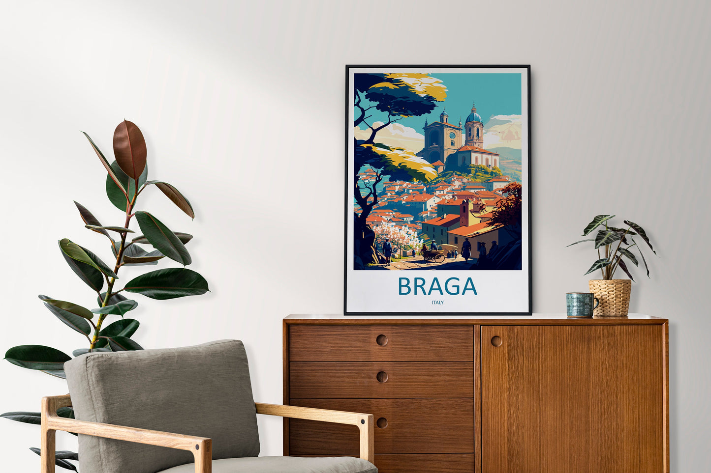 Braga Travel Print Wall Art Braga Wall Hanging Home Décor Braga Gift Art Lovers Italy Art Lover Gift Braga Print Braga Travel Gift Art