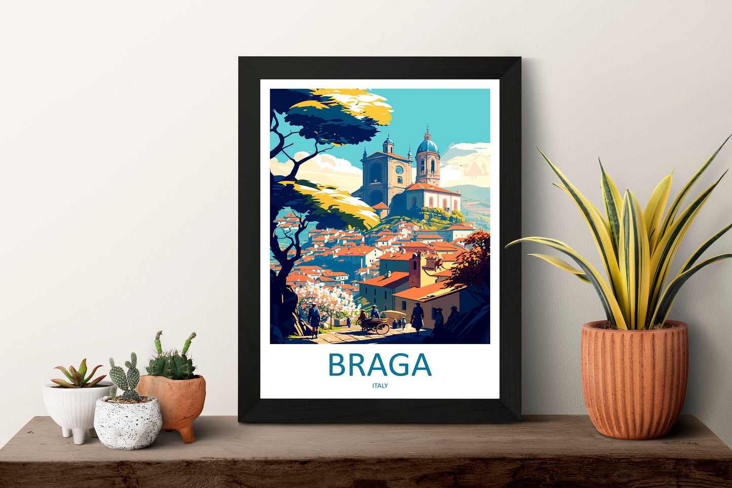 Braga Travel Print Wall Art Braga Wall Hanging Home Décor Braga Gift Art Lovers Italy Art Lover Gift Braga Print Braga Travel Gift Art