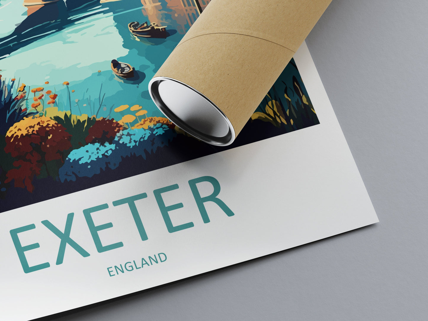 Exeter Travel Print Wall Art Exeter Wall Hanging Home Décor Exeter Gift Art Lovers England Art Lover Gift Exeter Travel Décor Exeter Poster