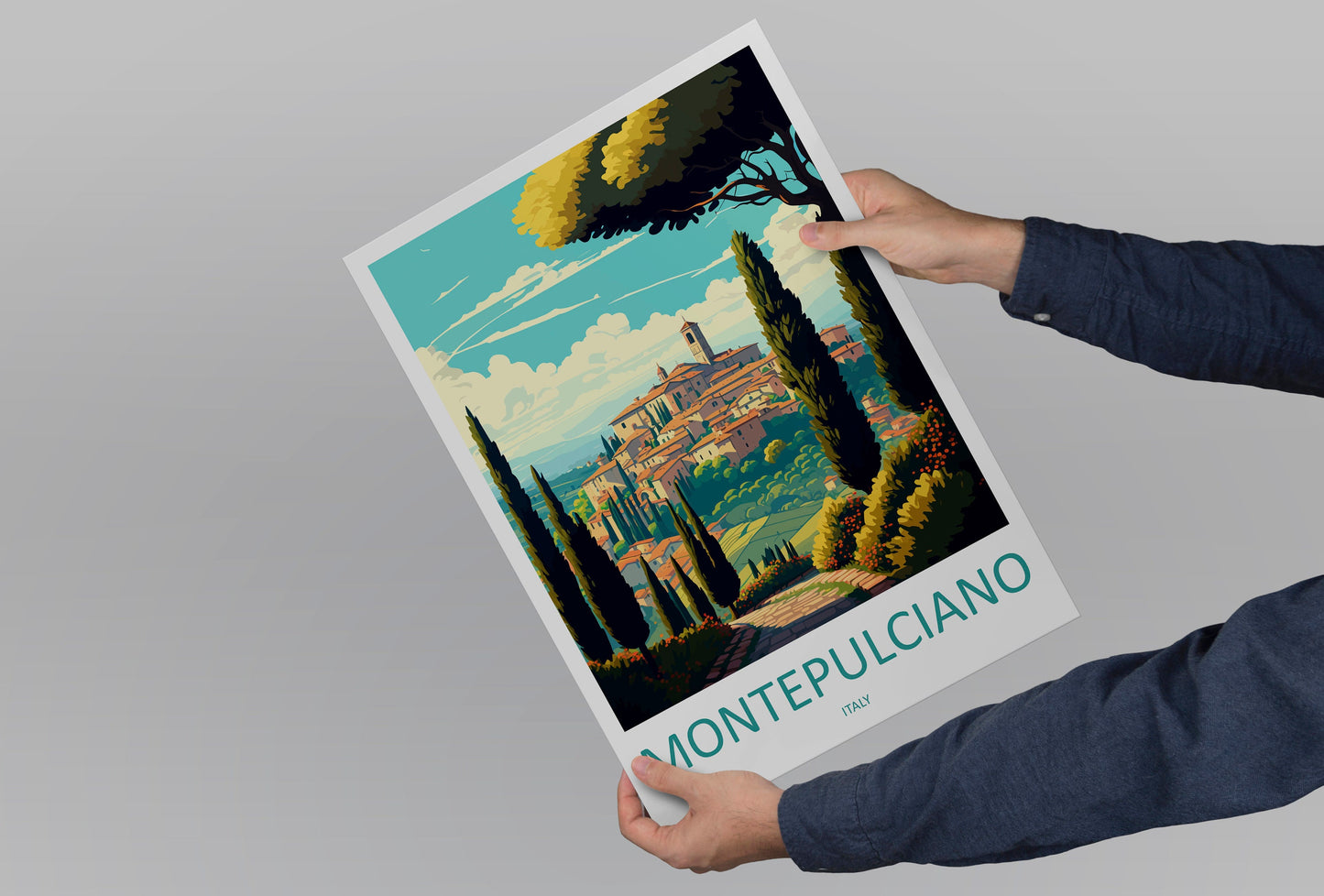 Montepulciano Travel Print Wall Art Montepulciano Wall Hanging Home Décor Montepulciano Gift Art Lovers Italy Art Lover Gift Montepulciano