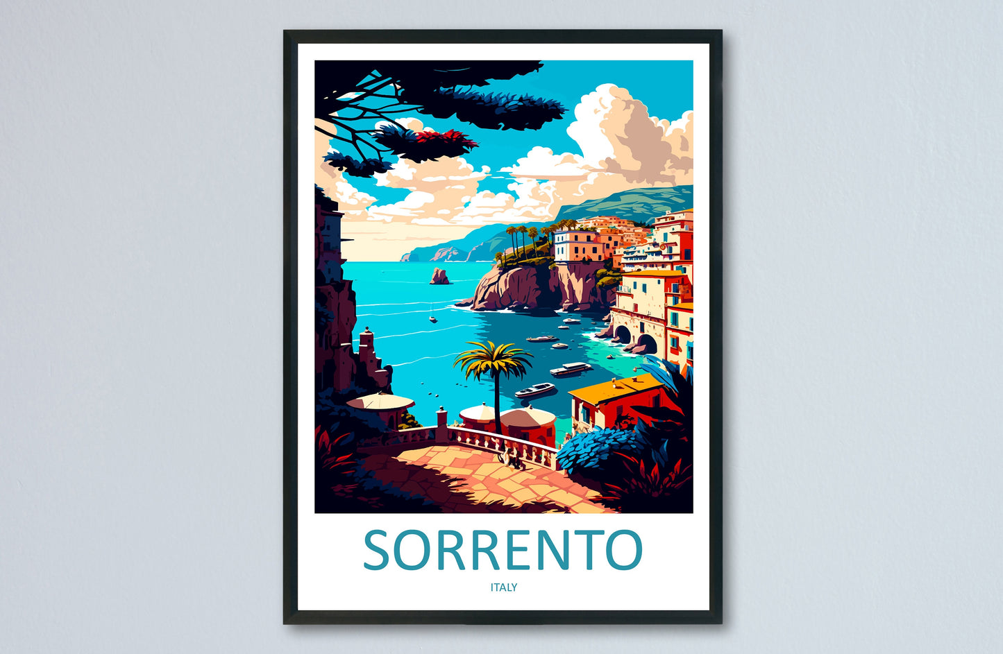 Sorrento Travel Print Wall Art Sorrento Wall Hanging Home Décor Sorrento Gift Art Lovers Italy Art Lover Gift Sorrento Print Sorrento Art
