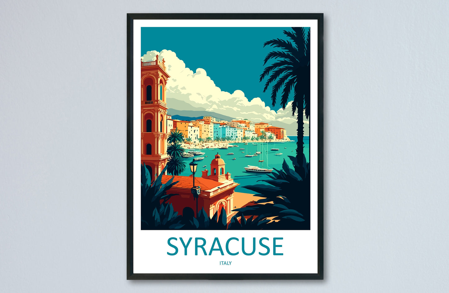 Syracuse Travel Print Wall Art Syracuse Wall Hanging Home Décor Syracuse Gift Art Lovers Italy Art Lover Gift Syracuse Print Syracuse Art