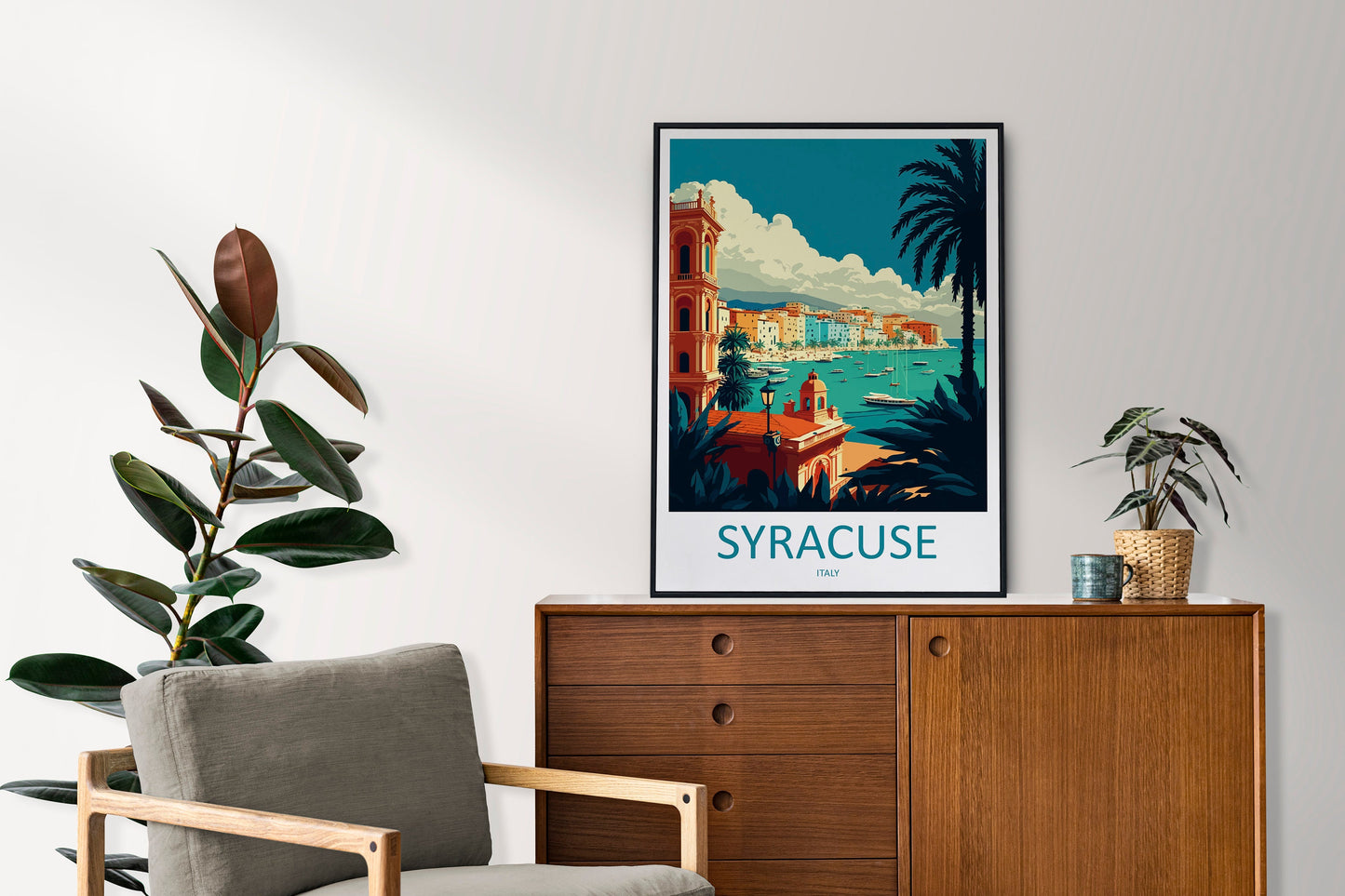 Syracuse Travel Print Wall Art Syracuse Wall Hanging Home Décor Syracuse Gift Art Lovers Italy Art Lover Gift Syracuse Print Syracuse Art