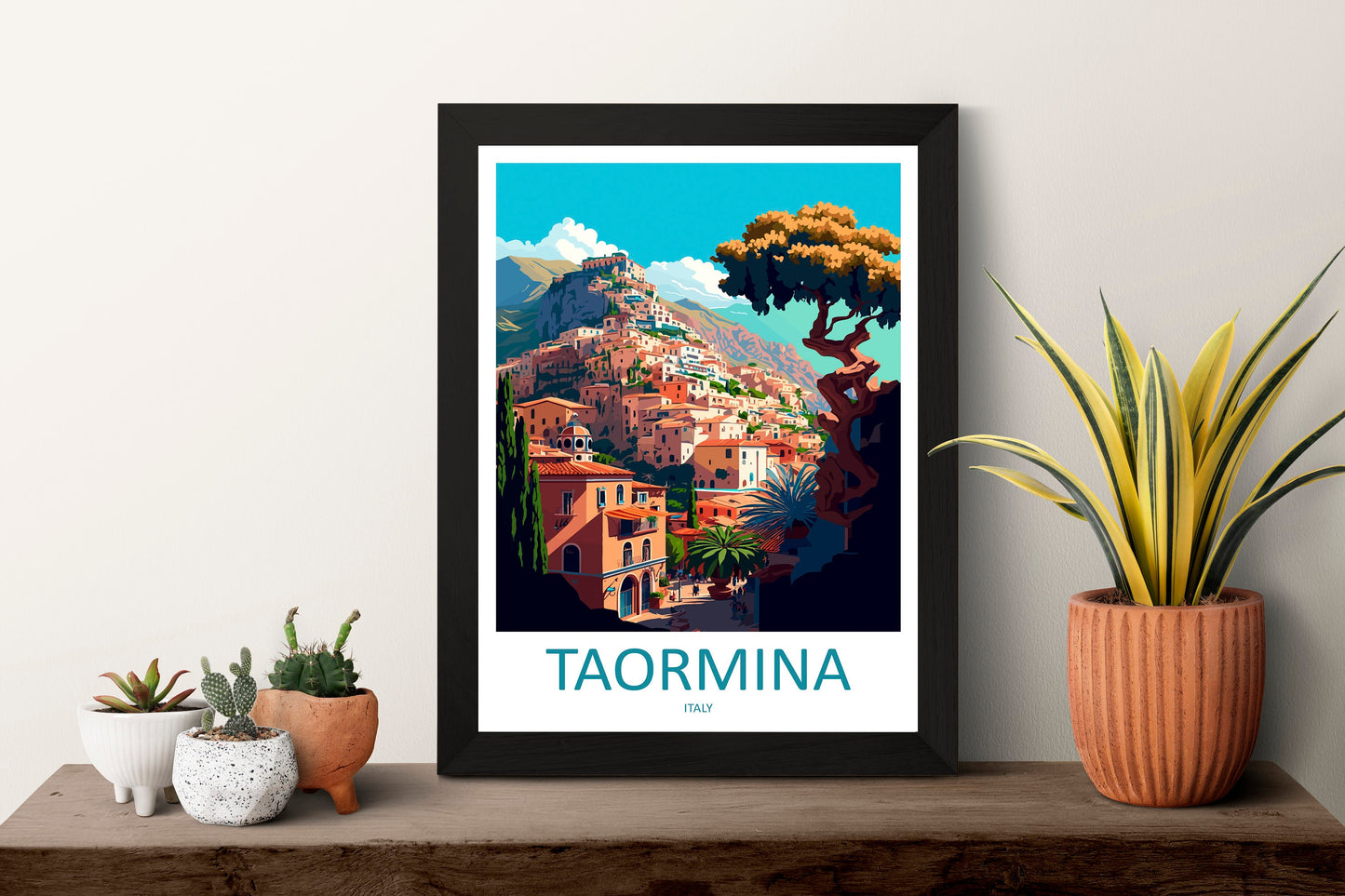 Taormina Travel Print Wall Art Taormina Wall Hanging Home Décor Taormina Gift Art Lovers Italy Art Lover Gift Taormina Print Taormina Art