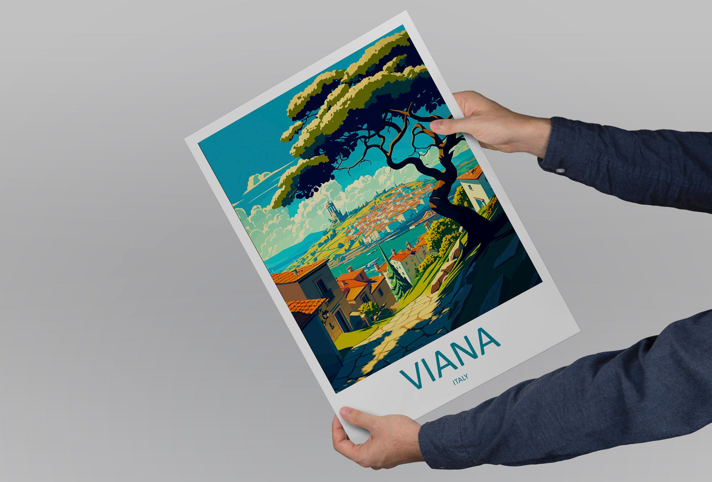 Viana Travel Print Wall Art Viana Wall Hanging Home Décor Viana Gift Art Lovers Italy Art Lover Gift Viana Print Viana Italy Art Poster