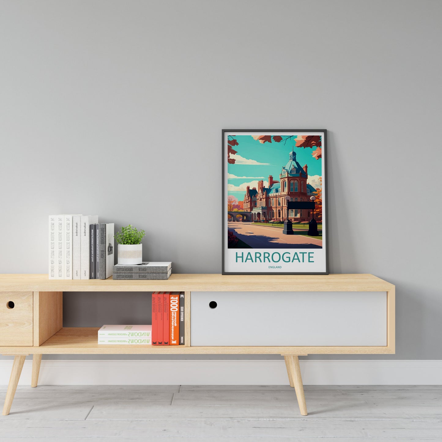 Harrogate Travel Print Wall Art Harrogate Wall Hanging Home Décor Harrogate Gift Art Lovers England Art Lover Gift Harrogate Travel Gift
