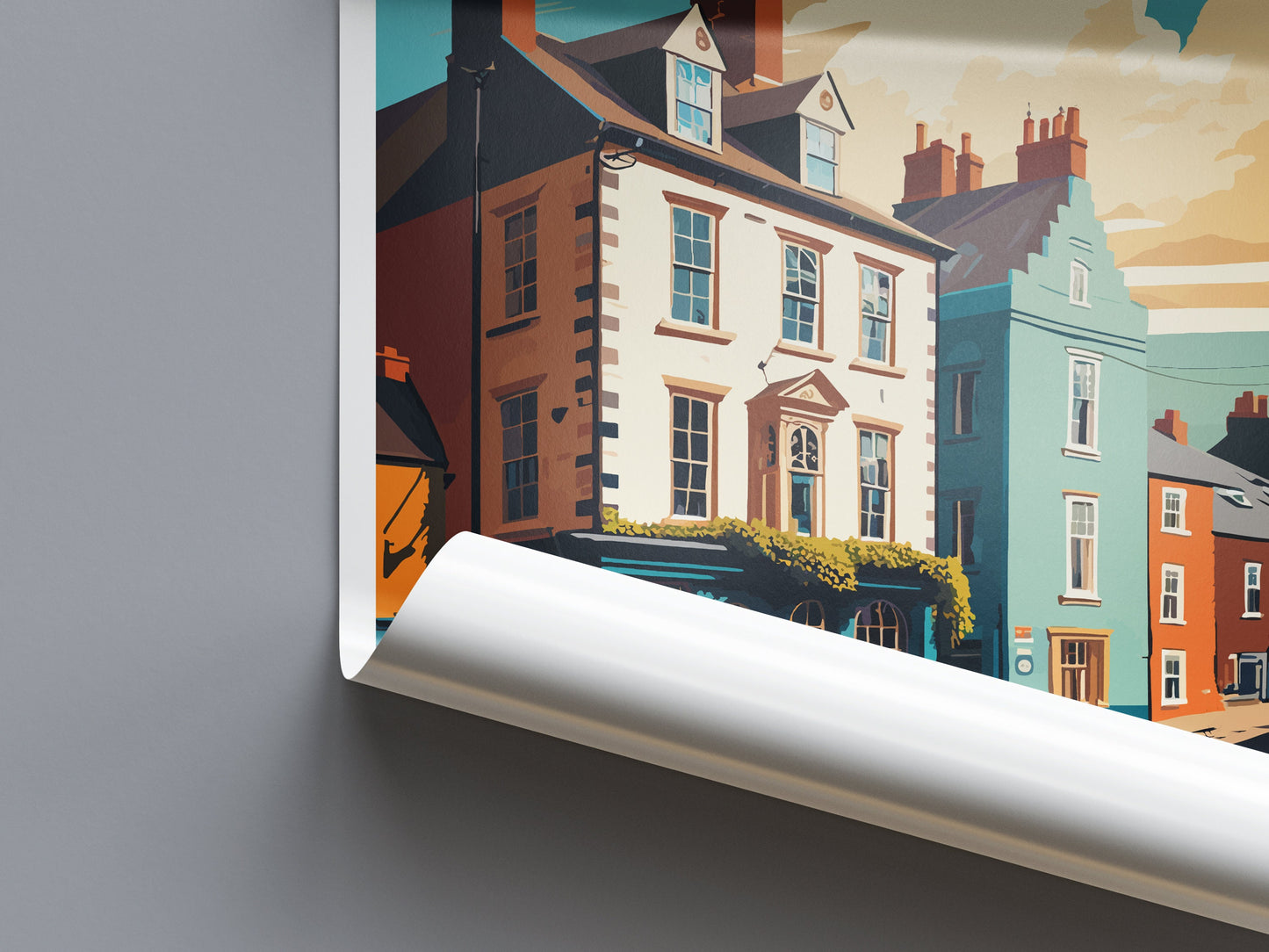 Hay-On-Wye Travel Print Wall Art Hay-On-Wye Wall Hanging Home Décor Hay-On-Wye Gift Art Lovers Welsh Art Lover Gift Hay-On-Wye Travel Gift