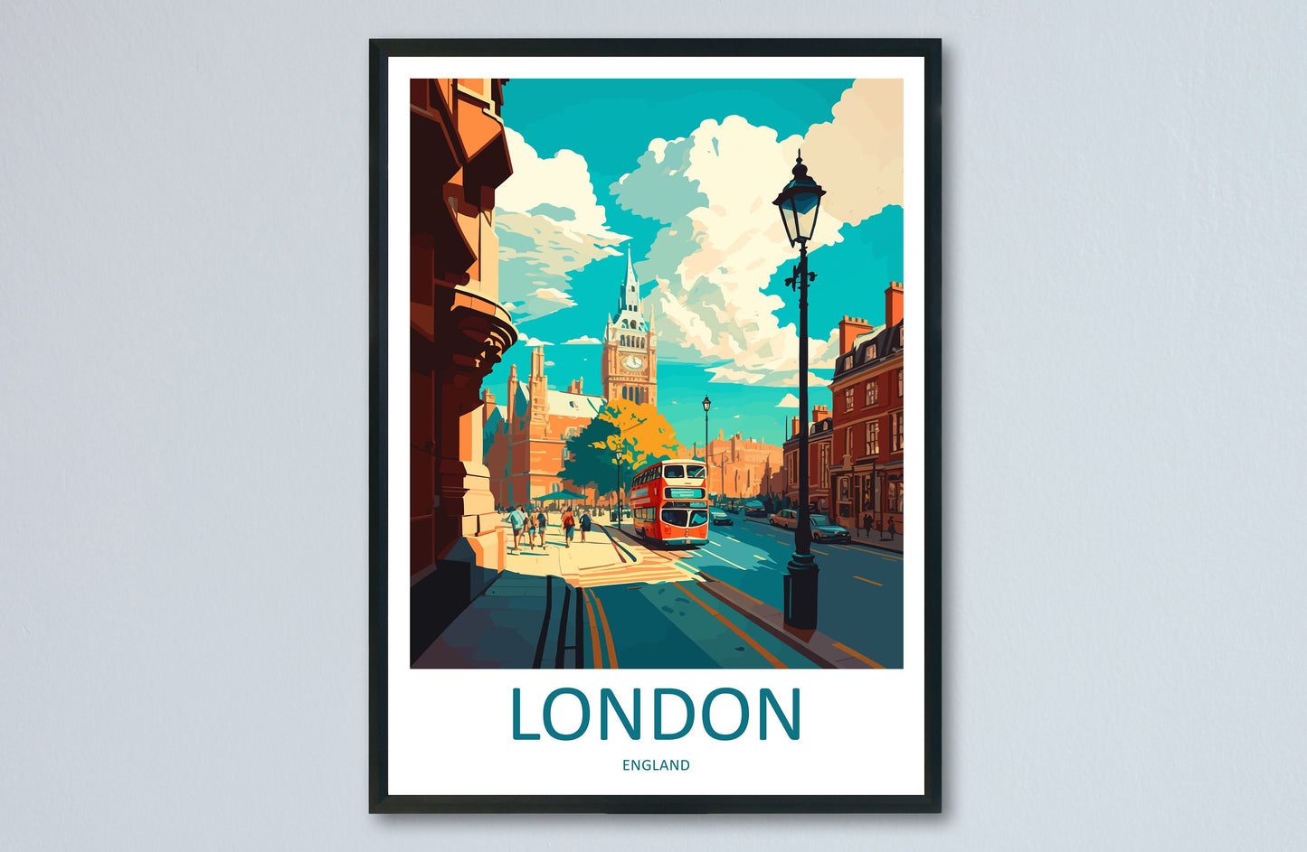 London Travel Print Wall Art London Wall Hanging Home Décor London Gift Art Lovers England Art Lover Gift London Travel Gift