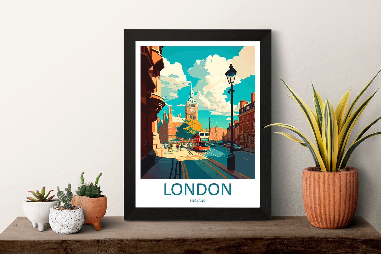 London Travel Print Wall Art London Wall Hanging Home Décor London Gift Art Lovers England Art Lover Gift London Travel Gift