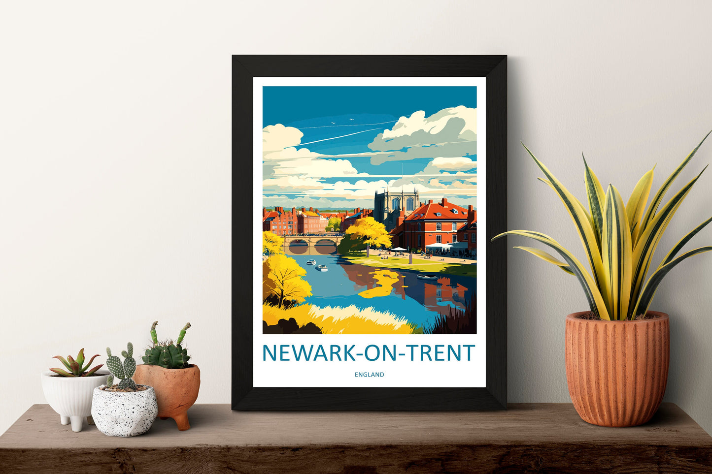 Newark-on-Trent Travel Print Wall Art Newark-on-Trent Wall Hanging Home Décor Newark-on-Trent Gift Art Lovers England Art Lover Gift