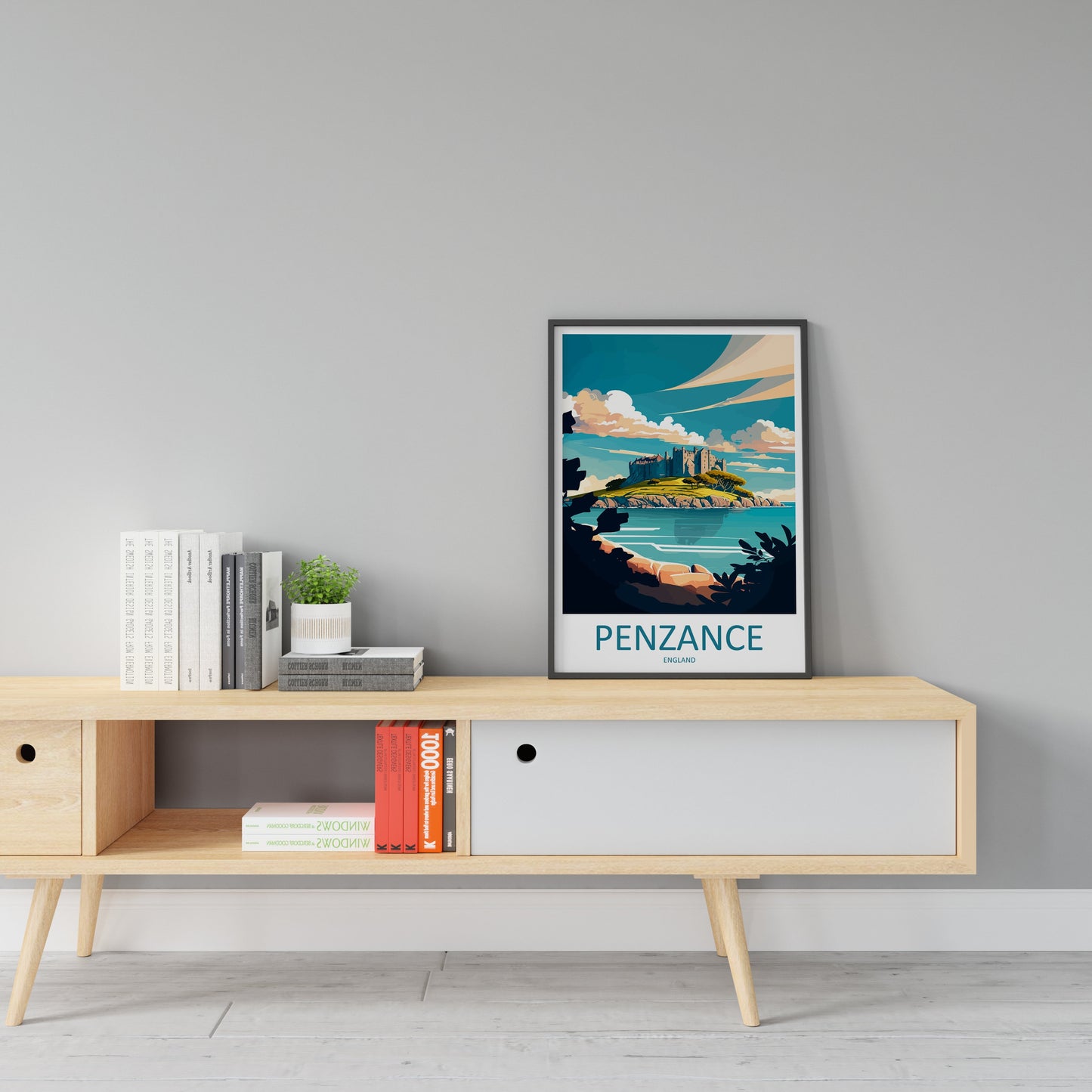 Penzance Travel Print Wall Art Penzance Wall Hanging Home Décor Penzance Gift Art Lovers England Art Lover Gift Penzance Travel Gift
