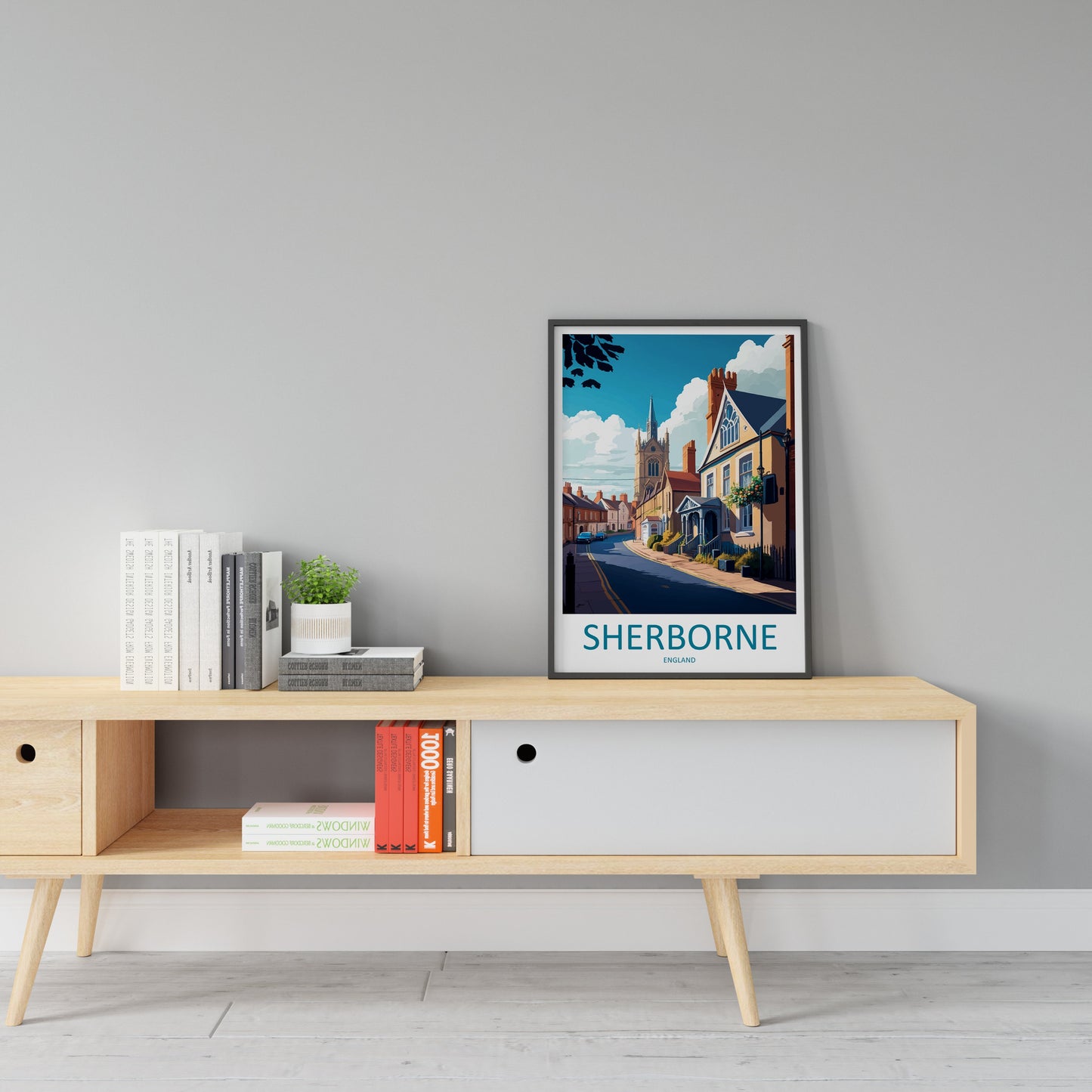 Sherborne Travel Print Wall Art Sherborne Wall Hanging Home Décor Sherborne Gift Art Lovers England Art Lover Gift Sherborne Travel Gift