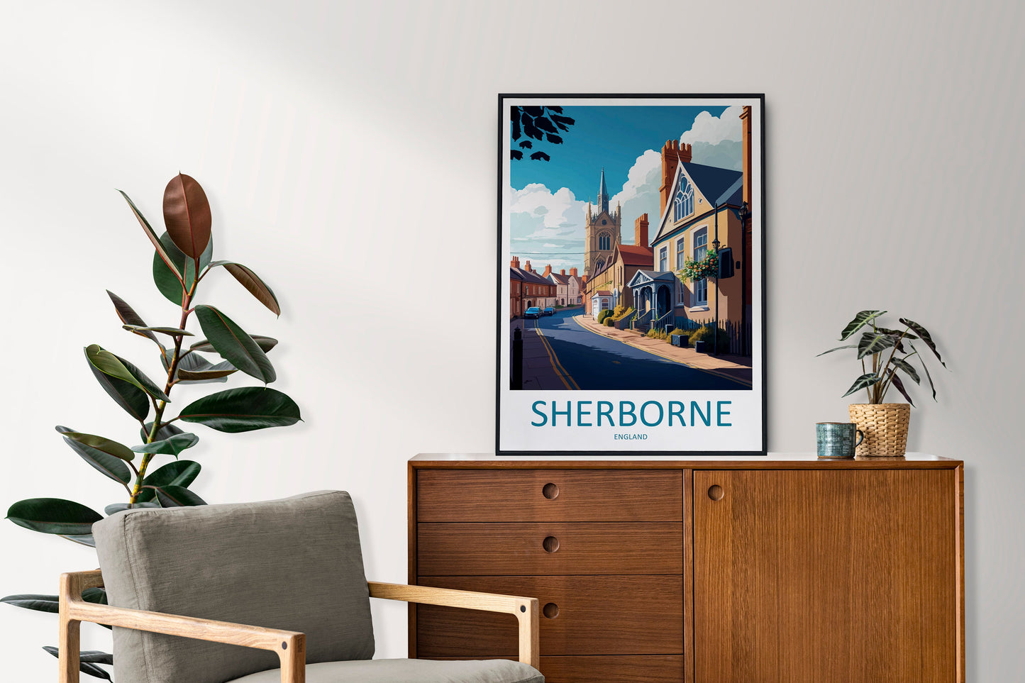 Sherborne Travel Print Wall Art Sherborne Wall Hanging Home Décor Sherborne Gift Art Lovers England Art Lover Gift Sherborne Travel Gift