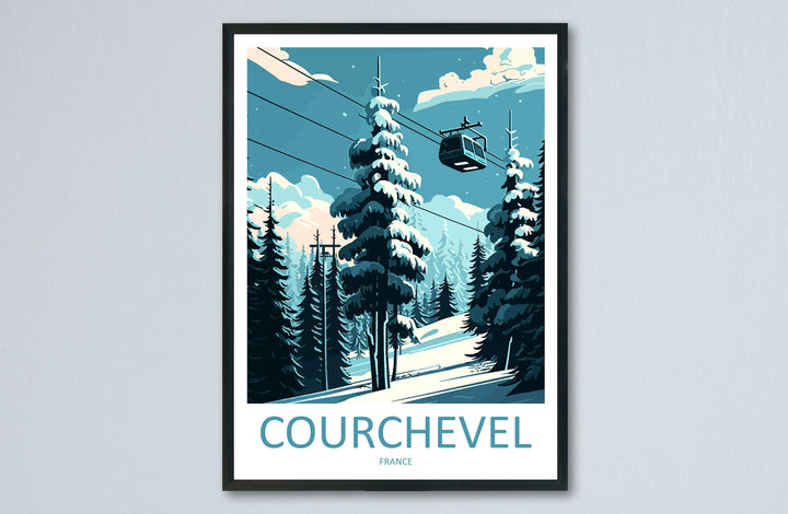 Courchevel Travel Print Wall Art Courchevel Wall Hanging Home Décor Courchevel Gift Art Lovers Ski Art Lover Gift Courchevel Print Skiing