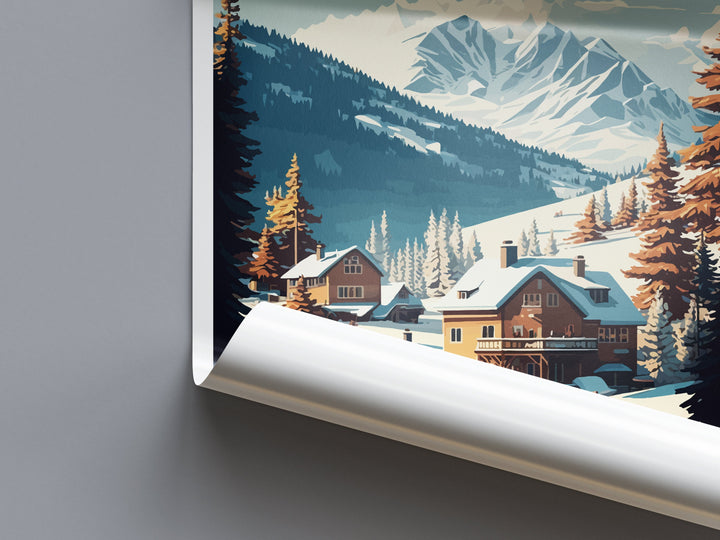 Courchevel Travel Print Wall Art Courchevel Wall Hanging Home Décor Courchevel Gift Art Lovers Ski Art Lover Gift Courchevel Print Skiing