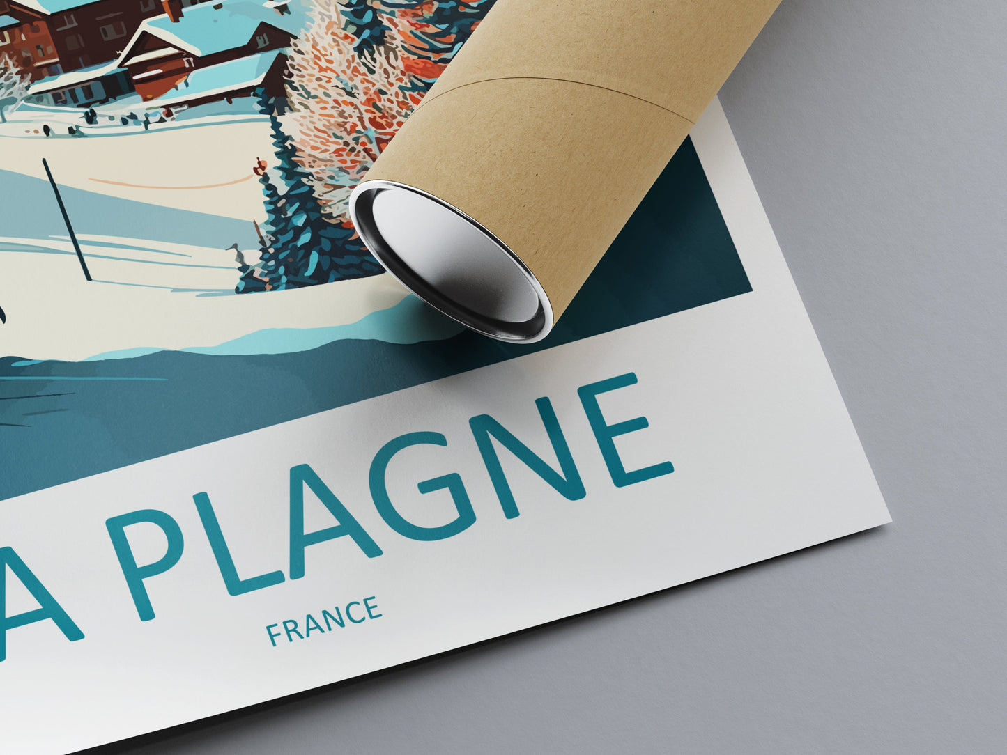 La Plagne Travel Print Wall Art La Plagne Wall Hanging Home Décor La Plagne Gift Art Lovers Ski Art Lover Gift La Plagne Print Skiing