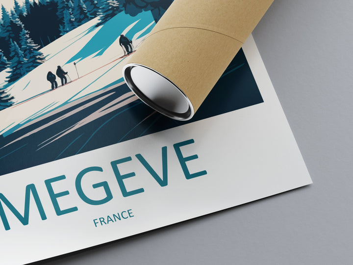 Megeve Travel Print Wall Art Megeve Wall Hanging Home Décor Megeve Gift Art Lovers Ski Art Lover Gift Les Arcs Print Skiing Megeve Ski Art