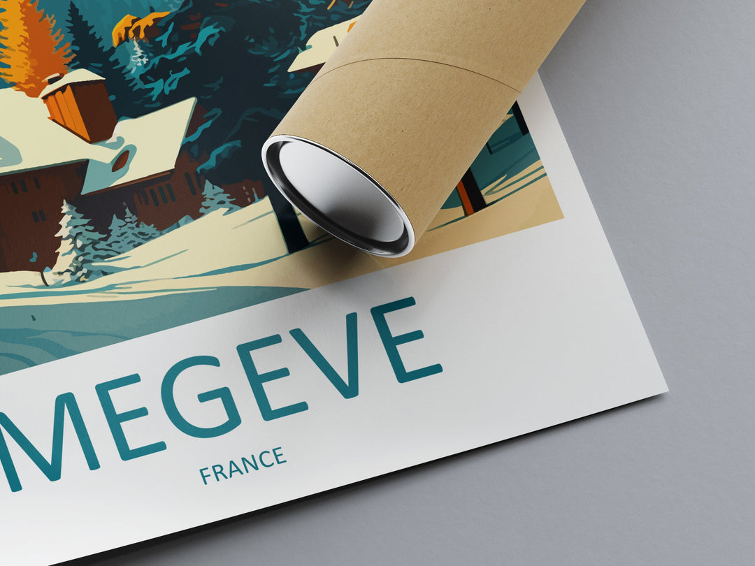 Megeve Travel Print Wall Art Megeve Wall Hanging Home Décor Megeve Gift Art Lovers Ski Art Lover Gift Les Arcs Print Skiing Megeve Ski Art