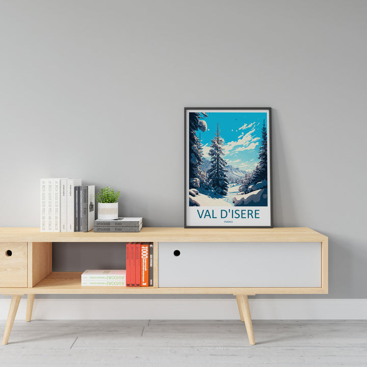 Val d'isere Travel Print Wall Art Val d'isere Wall Hanging Home Décor Val d'isere Gift Art Lovers Ski Art Lover Gift Val d'isere Print Ski