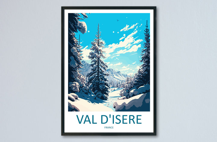 Val d'isere Travel Print Wall Art Val d'isere Wall Hanging Home Décor Val d'isere Gift Art Lovers Ski Art Lover Gift Val d'isere Print Ski