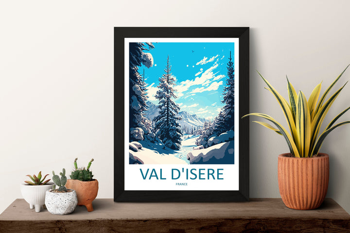 Val d'isere Travel Print Wall Art Val d'isere Wall Hanging Home Décor Val d'isere Gift Art Lovers Ski Art Lover Gift Val d'isere Print Ski