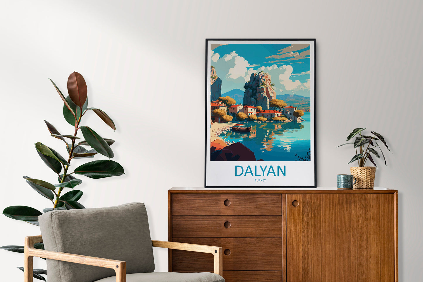Dalyan Travel Print Wall Art Dalyan Wall Hanging Home Décor Dalyan Gift Art Lovers Turkey Art Lover Gift Dalyan City Turkey Travel