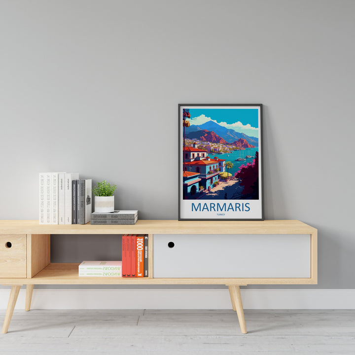 Marmaris Travel Print Wall Art Marmaris Wall Hanging Home Décor Marmaris Gift Art Lovers Turkey Art Lover Gift Marmaris City Turkey Travel