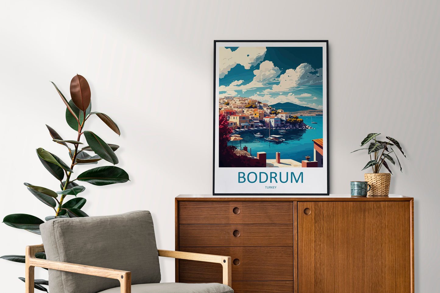 Bodrum Travel Print Wall Art Bodrum Wall Hanging Home Décor Bodrum Gift Art Lovers Turkey Art Lover Gift Bodrum Turkey Travel