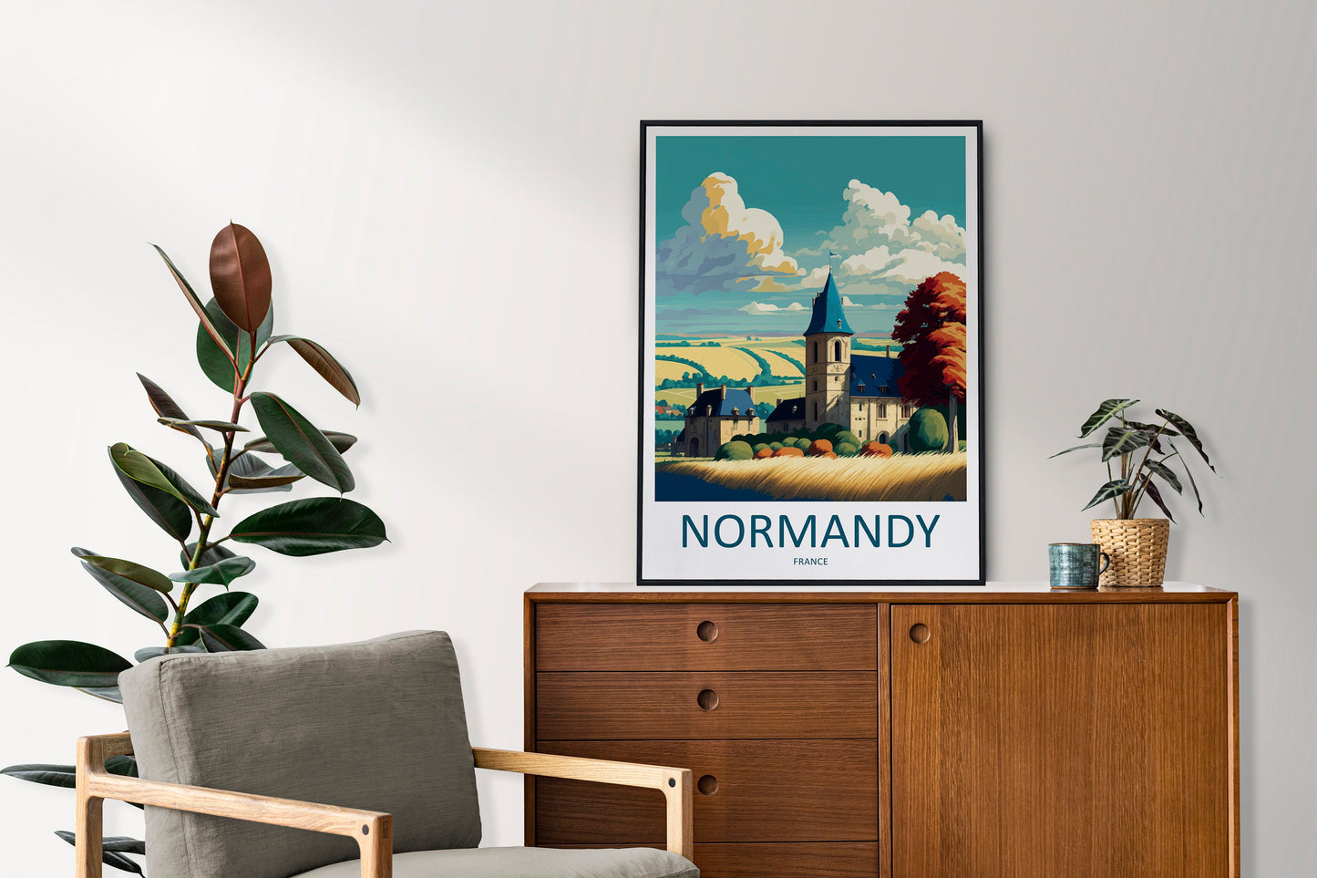 Normandy Travel Print Wall Art Normandy Wall Hanging Home Décor Normandy Gift Art Lovers France Art Lover Gift Normandy Print France Artwork