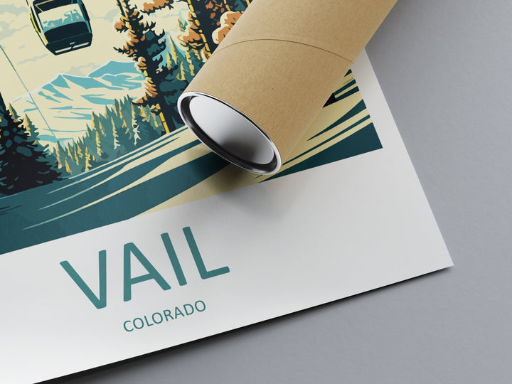Vail Ski Resort Travel Print Wall Art Vail Ski Resort Wall Hanging Home Décor Vail Gift Art Lovers Ski Art Lover Gift Vail Print Skiing