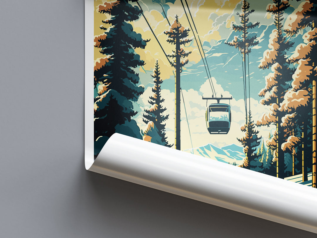 Vail Ski Resort Travel Print Wall Art Vail Ski Resort Wall Hanging Home Décor Vail Gift Art Lovers Ski Art Lover Gift Vail Print Skiing