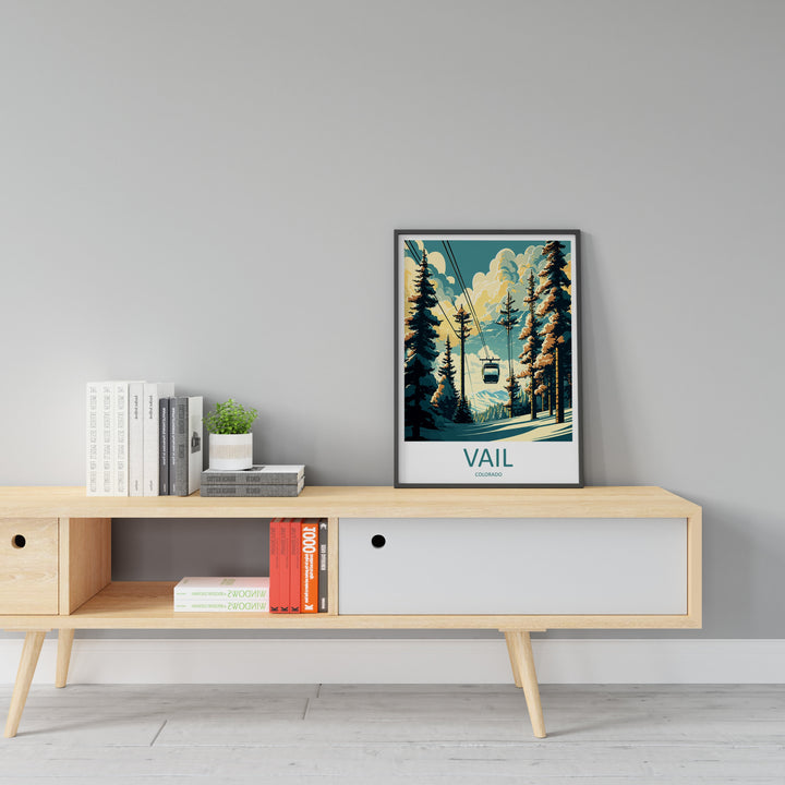 Vail Ski Resort Travel Print Wall Art Vail Ski Resort Wall Hanging Home Décor Vail Gift Art Lovers Ski Art Lover Gift Vail Print Skiing