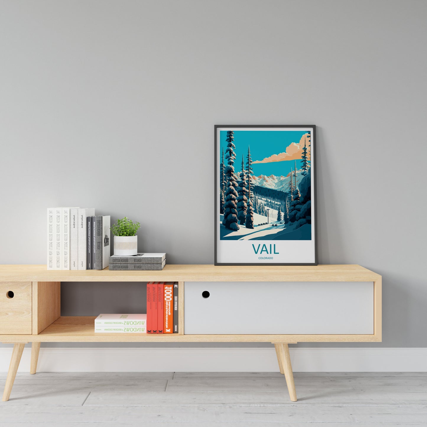 Vail Ski Resort Travel Print Wall Art Vail Ski Resort Wall Hanging Home Décor Vail Gift Art Lovers Ski Art Lover Gift Vail Print Skiing