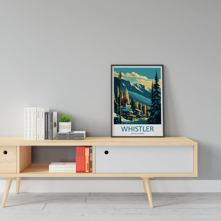 Whistler Travel Print Wall Art Whistler Wall Hanging Home Décor Whistler Gift Art Lovers Ski Art Lover Gift Whistler Print Skiing Whistler