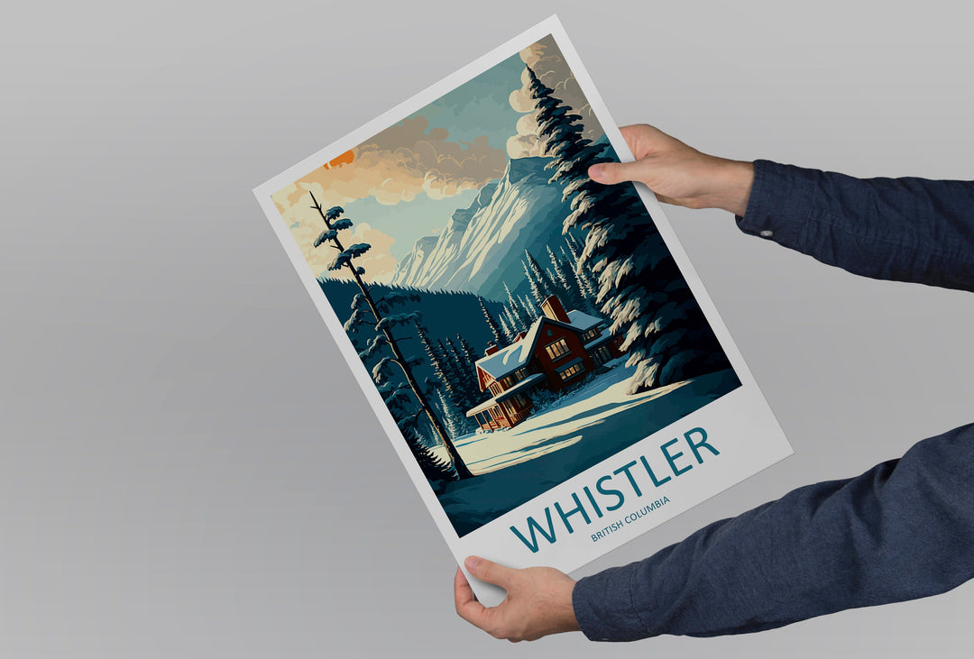 Whistler Travel Print Wall Art Whistler Wall Hanging Home Décor Whistler Gift Art Lovers Ski Art Lover Gift Whistler Print Skiing Whistler