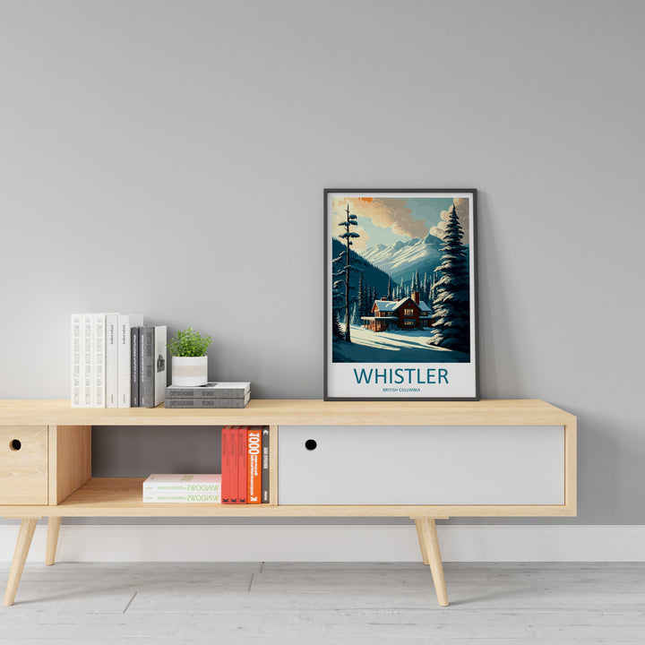 Whistler Travel Print Wall Art Whistler Wall Hanging Home Décor Whistler Gift Art Lovers Ski Art Lover Gift Whistler Print Skiing Whistler