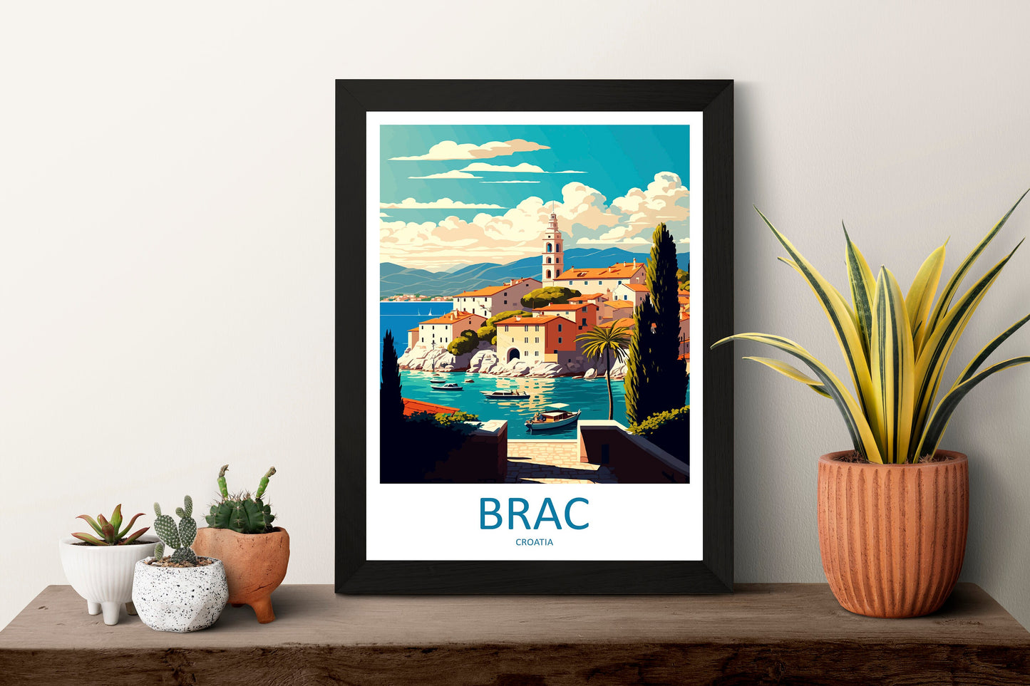 Brac Travel Print Wall Art Brac Wall Hanging Home Décor Brac Gift Art Lovers Croatia Art Lover Gift Brac Travel Poster Wall Art