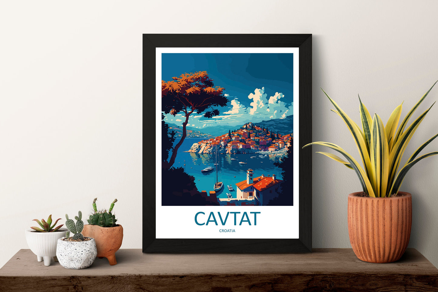Cavtat Travel Print Wall Art Cavtat Wall Hanging Home Décor Cavtat Gift Art Lovers Croatia Art Lover Gift Cavtat Travel Poster Wall Art