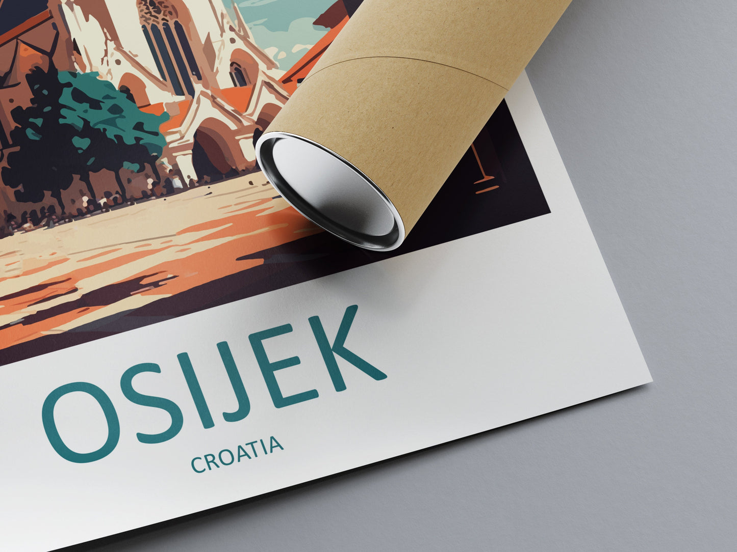 Osijek Travel Print Wall Art Osijek Wall Hanging Home Décor Osijek Gift Art Lovers Croatia Art Lover Gift Osijek Travel Poster Wall Art