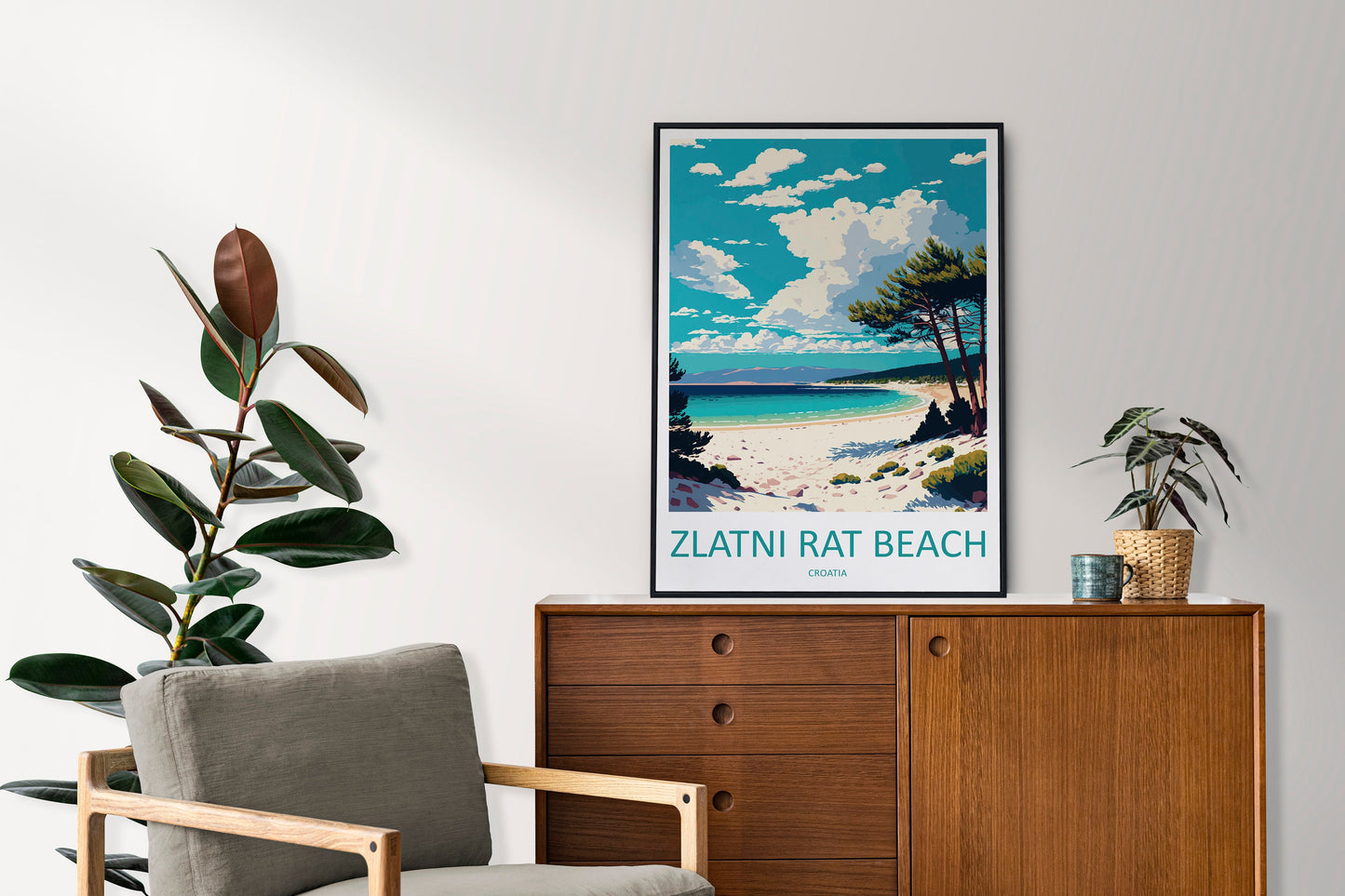 Zlatni Rat Beach Travel Print Wall Art Zlatni Rat Beach Wall Hanging Home Décor Zlatni Rat Beach Gift Art Lovers Croatia Art Lover Gift