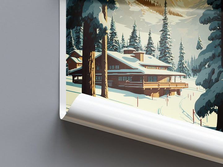 Jackson Hole Travel Print Wall Art Jackson Hole Wall Hanging Home Décor Jackson Hole Gift Art Lovers Ski Art Lover Gift Jackson Hole Print