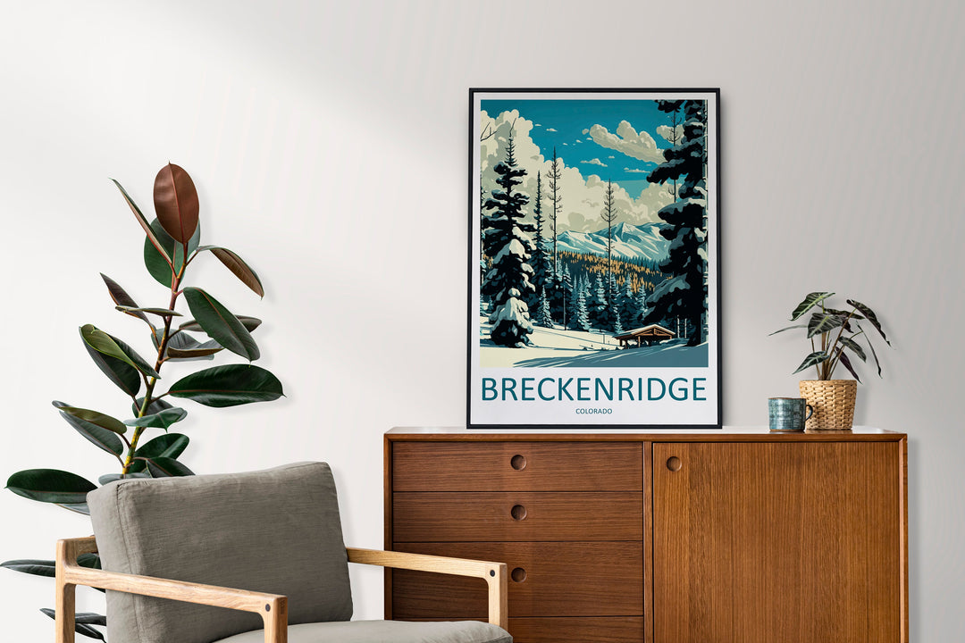 Breckenridge Travel Print Wall Art Breckenridge Wall Hanging Home Décor Breckenridge Gift Art Lovers Ski Art Lover Gift Breckenridge Print