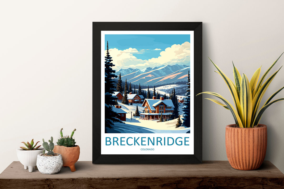 Breckenridge Travel Print Wall Art Breckenridge Wall Hanging Home Décor Breckenridge Gift Art Lovers Ski Art Lover Gift Breckenridge Print