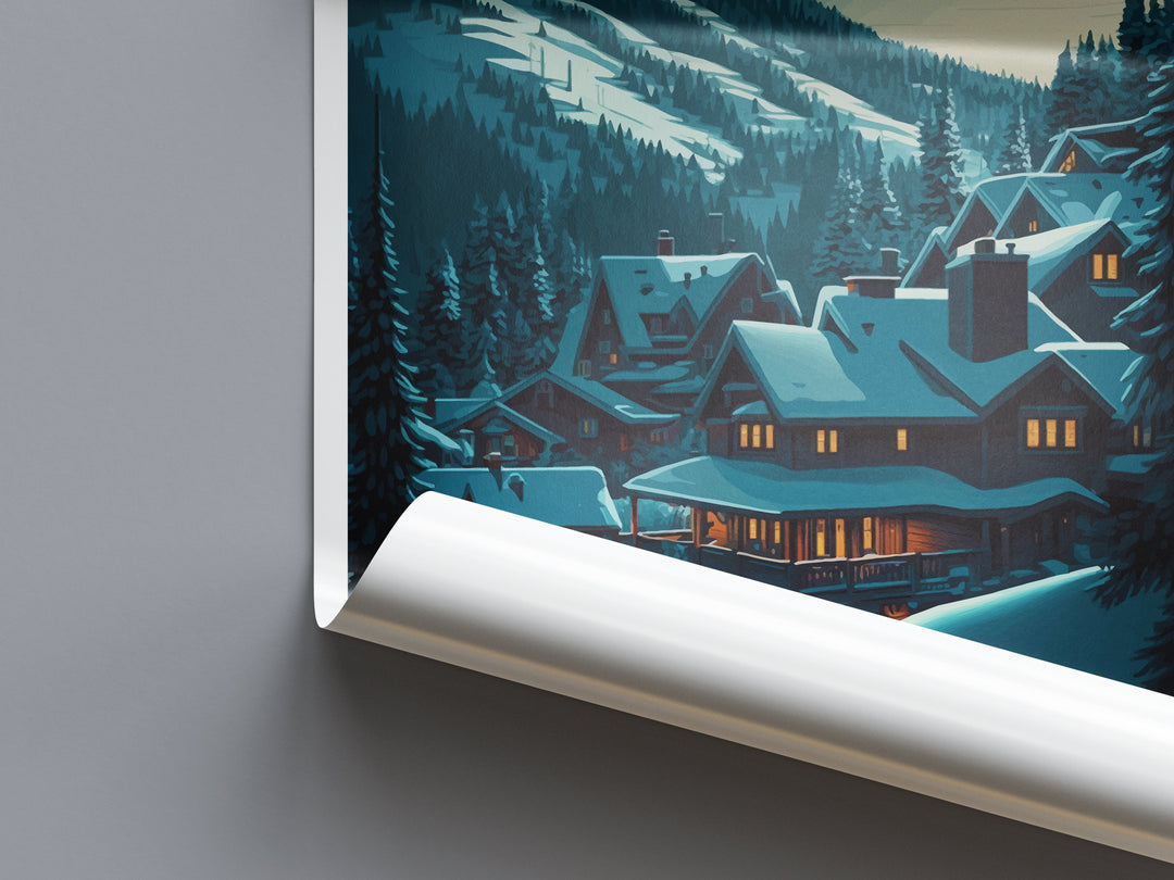 Jackson Hole Travel Print Wall Art Jackson Hole Wall Hanging Home Décor Jackson Hole Gift Art Lovers Ski Art Lover Gift Jackson Hole Print