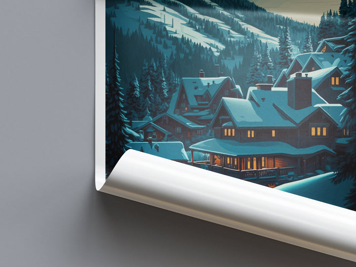 Jackson Hole Travel Print Wall Art Jackson Hole Wall Hanging Home Décor Jackson Hole Gift Art Lovers Ski Art Lover Gift Jackson Hole Print