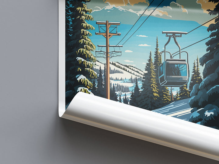 Jackson Hole Travel Print Wall Art Jackson Hole Wall Hanging Home Décor Jackson Hole Gift Art Lovers Ski Art Lover Gift Jackson Hole Print