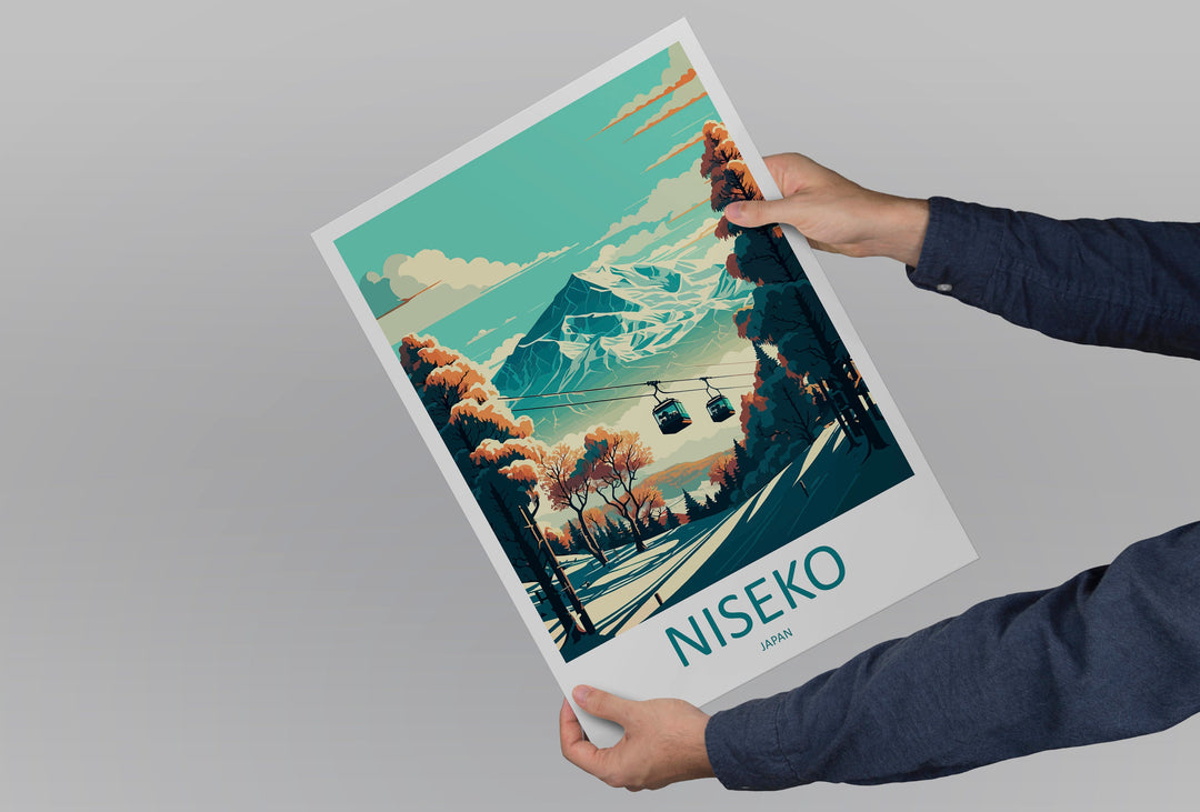 Niseko Travel Print Wall Art Niseko Wall Hanging Home Décor Niseko Gift Art Lovers Ski Art Lover Gift Niseko Print Skiing Niseko Ski Art