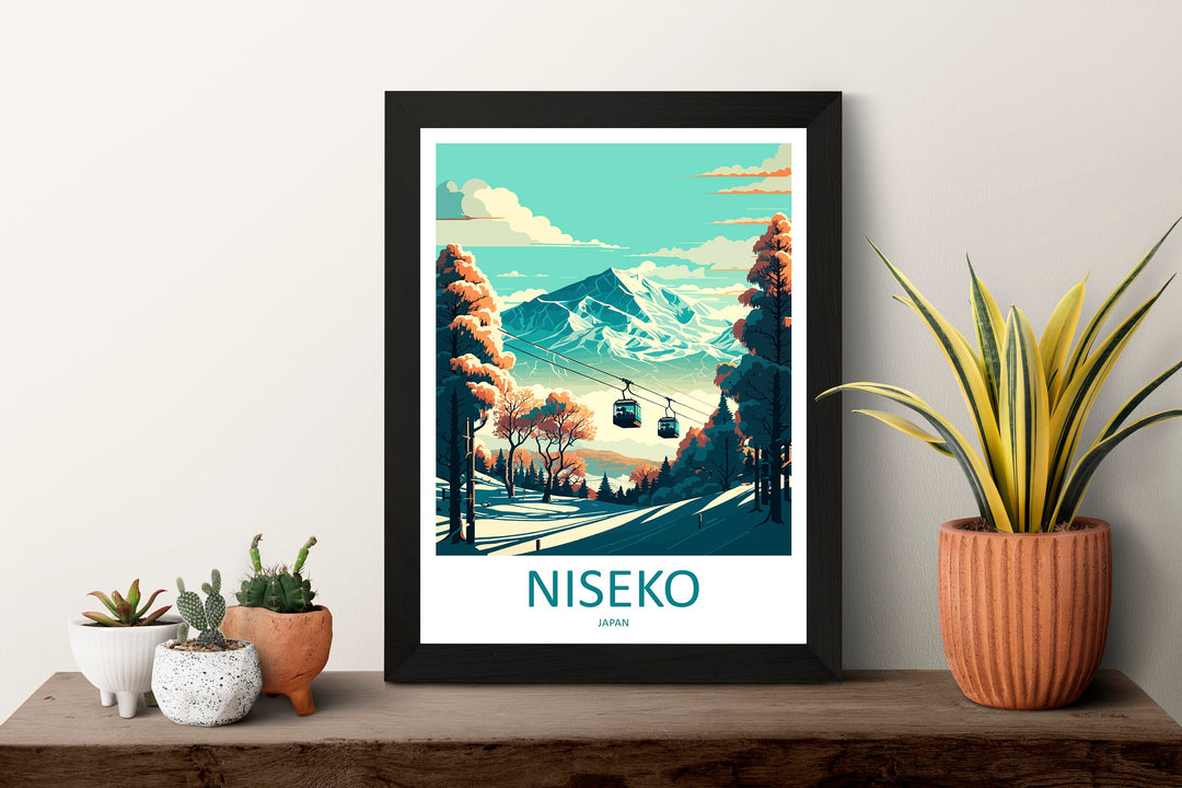 Niseko Travel Print Wall Art Niseko Wall Hanging Home Décor Niseko Gift Art Lovers Ski Art Lover Gift Niseko Print Skiing Niseko Ski Art