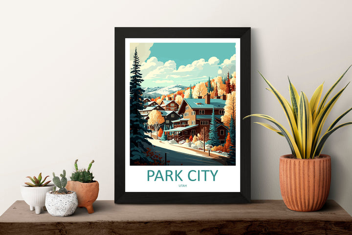 Park City Travel Print Wall Art Park City Wall Hanging Home Décor Park City Gift Art Lovers Ski Art Lover Gift Park City Print Skiing Print