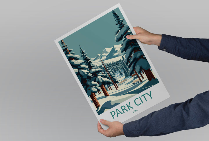Park City Travel Print Wall Art Park City Wall Hanging Home Décor Park City Gift Art Lovers Ski Art Lover Gift Park City Print Skiing Print